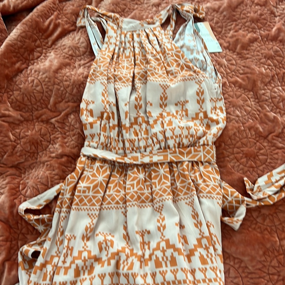 Btfbm dress in orange and blush. Nwt.